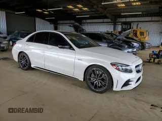 2020 Mercedes-Benz C 43 AMG with VIN 55SWF6EB6LU332227, listed as a Copart auction lot 46474325 with 93,148 mi miles and Salvage Title. Bid and sale history available at carsss.com. Image 4.