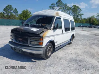 1996 GMC Savana Cargo Van YF7 with VIN 1GDFG15R5T1029670, listed as a IAAI auction lot 42005856 with 1 mi miles. Bid and sale history available at carsss.com. Image 2.