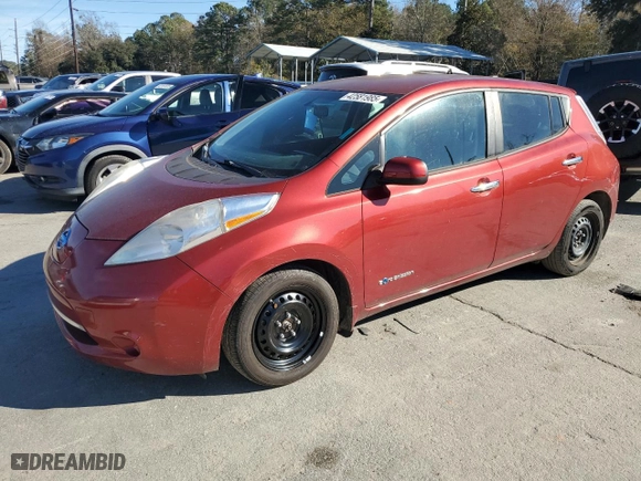 2015 Nissan LEAF SL with VIN 1N4AZ0CP6FC323954, listed as a Copart auction lot 42581985 with 70,525 mi miles and Salvage Title. Bid and sale history available at carsss.com. Image 1.