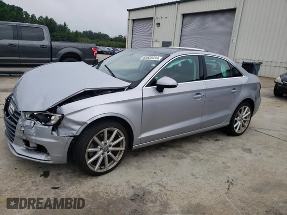 2015 Audi A3 2.0T Premium Plus with VIN WAUEFGFF8F1043462, listed as a Copart auction lot 65933493 with 0 mi miles. Bid and sale history available at carsss.com. Image 1.