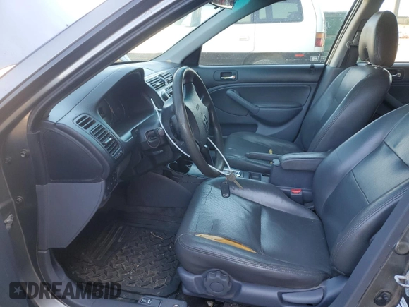 2005 Honda Civic with VIN JHMES96655S026250, listed as a Copart auction lot 46291235 with 229,563 mi miles and Clean Title. Bid and sale history available at DreamBid. Image 7.