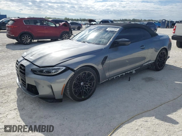 2023 BMW M4 Competition xDrive z VIN WBS33BA07PCL63105, wystawiony jako Copart lot #83553594 z przebiegiem 39 957 mil mil oraz Szkoda całkowita • Salvage title. Historia ofert i sprzedaży dostępna na DreamBid. Obrazek 1.