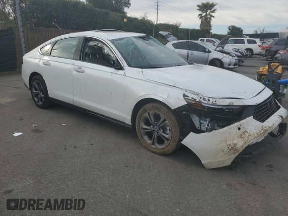 2024 Honda Accord EX-L с VIN 1HGCY2F6XRA035280, выставлен на аукционе Copart как лот 47225595 с пробегом 12 568 миль миль и Списание • Salvage title. История ставок и продаж доступна на DreamBid. Изображение 4.