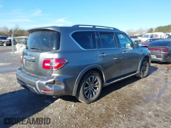 2020 Nissan Armada SV with VIN JN8AY2ND6L9107451, listed as a IAAI auction lot 41440162 with 101,737 mi miles. Bid and sale history available at carsss.com. Image 4.