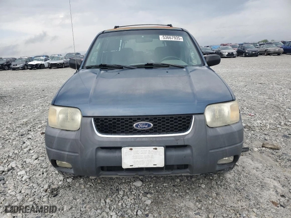 2001 Ford Escape XLT with VIN 1FMYU03111KA96413, listed as a Copart auction lot 53667935 with 156,668 mi miles and Clean Title. Bid and sale history available at carsss.com. Image 5.