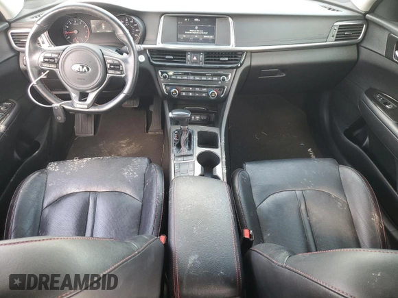 2018 Kia Optima SX with VIN 5XXGW4L21JG232074, listed as a Copart auction lot 63069175 with 53,982 mi miles and Salvage title. Bid and sale history available at DreamBid. Image 8.