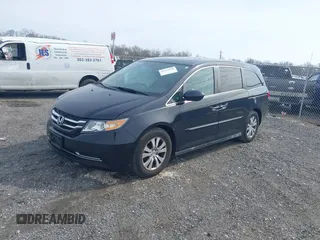 2017 Honda Odyssey EX-L with VIN 5FNRL5H65HB026014, listed as a IAAI auction lot 41719790 with 61,429 mi miles and . Bid and sale history available at DreamBid. Image 17.