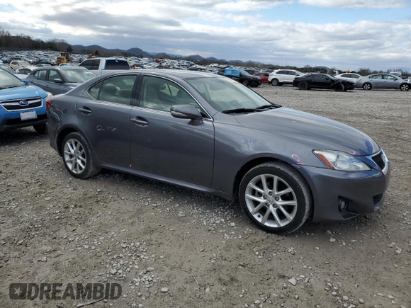 2012 Lexus IS 250 with VIN JTHCF5C21C5059392, listed as a Copart auction lot 49623775 with 62,501 mi miles and Salvage Title. Bid and sale history available at DreamBid. Image 4.