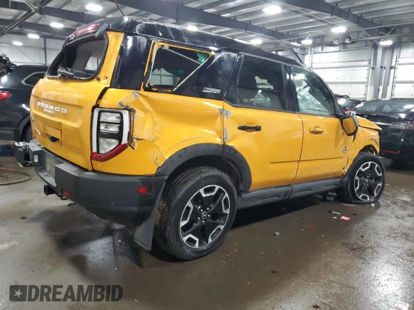 2022 Ford Bronco Sport Outer Banks with VIN 3FMCR9C63NRD70417, listed as a Copart auction lot 56487815 with 29,284 mi miles and Salvage title. Bid and sale history available at DreamBid. Image 3.