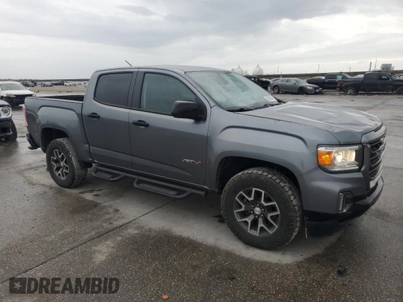 2021 GMC Canyon 4WD AT4 w/Leather with VIN 1GTG6FEN4M1116175, listed as a Copart auction lot 83679894 with 33,646 mi miles and Salvage Title. Bid and sale history available at carsss.com. Image 4.