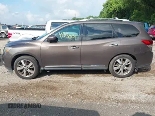 2015 Nissan Pathfinder Platinum with VIN 5N1AR2MM4FC603779, listed as a IAAI auction lot 42731531 with 103,385 mi miles and . Bid and sale history available at DreamBid. Image 14.