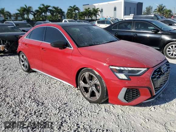 2023 Audi S3 Prestige z VIN WAUJ3DGY1PA035419, wystawiony jako Copart lot #48061495 z przebiegiem 33 488 mil mil oraz Szkoda całkowita • Salvage title. Historia ofert i sprzedaży dostępna na DreamBid. Obrazek 4.