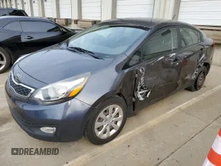 2013 Kia Rio EX with VIN KNADN4A39D6242398, listed as a Copart auction lot 63988404 with 63,052 mi miles and Non repairable. Bid and sale history available at DreamBid. Image 1.