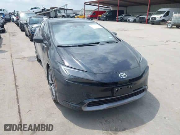 2024 Toyota Prius LE with VIN JTDACAAU7R3040428, listed as a IAAI auction lot 42123897 with 2,572 mi miles. Bid and sale history available at carsss.com. Image 1.