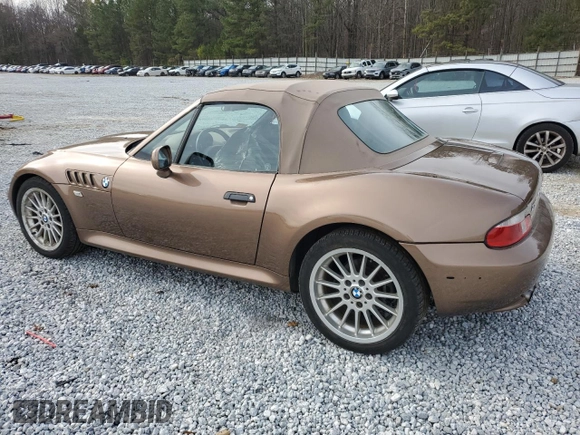 2001 BMW Z3 3.0 z VIN WBACN53491LJ55878, wystawiony jako Copart lot #84681544 z przebiegiem 106 059 mil mil oraz Czysty tytuł • Clean title. Historia ofert i sprzedaży dostępna na DreamBid. Obrazek 2.