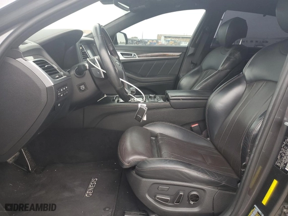 2018 Genesis G80 3.3T Sport with VIN KMHGN4JB8JU240796, listed as a Copart auction lot 78517364 with 89,858 mi miles and Salvage Title. Bid and sale history available at carsss.com. Image 7.
