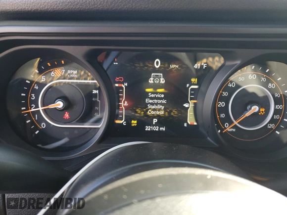 2024 Jeep Wrangler Sport S with VIN 1C4PJXDN8RW105678, listed as a Copart auction lot 44946285 with 22,102 mi miles and Salvage title. Bid and sale history available at DreamBid. Image 9.