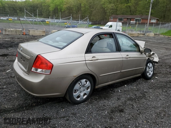 2007 Kia Spectra EX with VIN KNAFE121975420017, listed as a Copart auction lot 51553304 with 96,897 mi miles and Non Repairable. Bid and sale history available at DreamBid. Image 3.