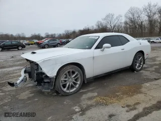 2021 Dodge Challenger GT with VIN 2C3CDZKG8MH601744, listed as a Copart auction lot 43237055 with 52,112 mi miles and Salvage Title. Bid and sale history available at carsss.com. Image 1.