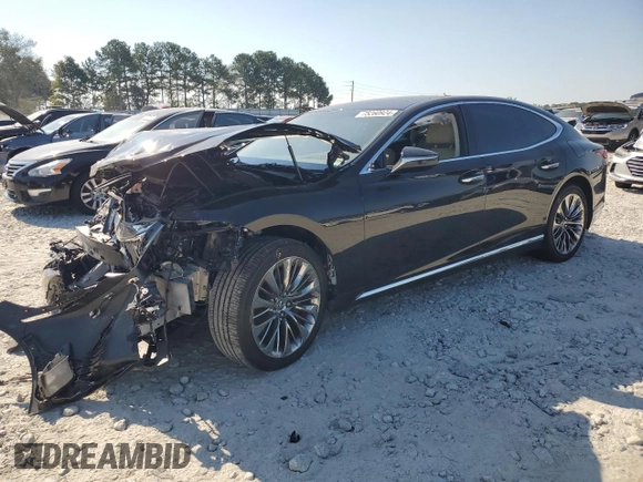 2020 Lexus LS 500 with VIN JTHD51FF8L5012343, listed as a Copart auction lot 75260924 with 26,227 mi miles and Salvage title. Bid and sale history available at DreamBid. Image 1.