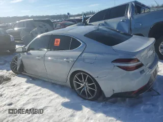 2022 Genesis G70 2.0T with VIN KMTG34TA9NU098058, listed as a Copart auction lot 88098465 with 0 mi miles and Salvage Title. Bid and sale history available at carsss.com. Image 2.