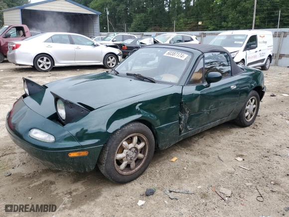 1991 Mazda MX-5 Miata Special Edition with VIN JM1NA3510M0232433, listed as a Copart auction lot 60387174 with 192,365 mi miles and Salvage Title. Bid and sale history available at carsss.com. Image 1.