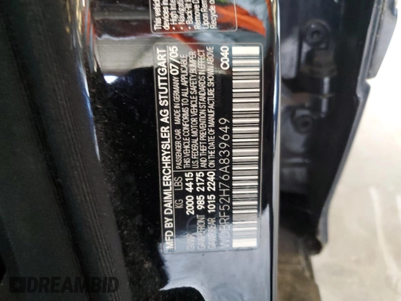 2006 Mercedes-Benz C 230 Sport z VIN WDBRF52H76A839649, wystawiony jako Copart lot #60904365 z przebiegiem 130 111 mil mil oraz Szkoda całkowita • Salvage title. Historia ofert i sprzedaży dostępna na DreamBid. Obrazek 12.