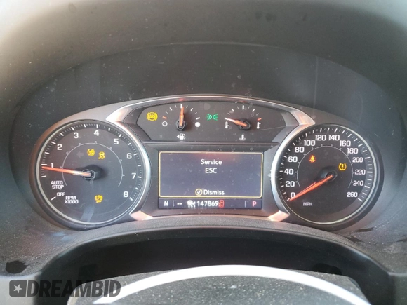 2019 GMC Terrain Denali with VIN 3GKALXEX0KL108770, listed as a Copart auction lot 82222754 with 147,869 mi miles and Salvage Title. Bid and sale history available at DreamBid. Image 9.