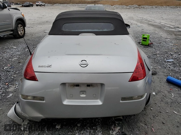 2006 Nissan 350Z Touring with VIN JN1AZ36A76M458487, listed as a Copart auction lot 43937335 with 155,488 mi miles and Salvage Title. Bid and sale history available at carsss.com. Image 6.