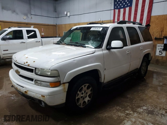 2003 Chevrolet Tahoe Z71 z VIN 1GNEK13Z83R162966, wystawiony jako Copart lot #54363635 z przebiegiem Nie podano mil oraz Czysty tytuł • Clean title. Historia ofert i sprzedaży dostępna na DreamBid. Obrazek 1.