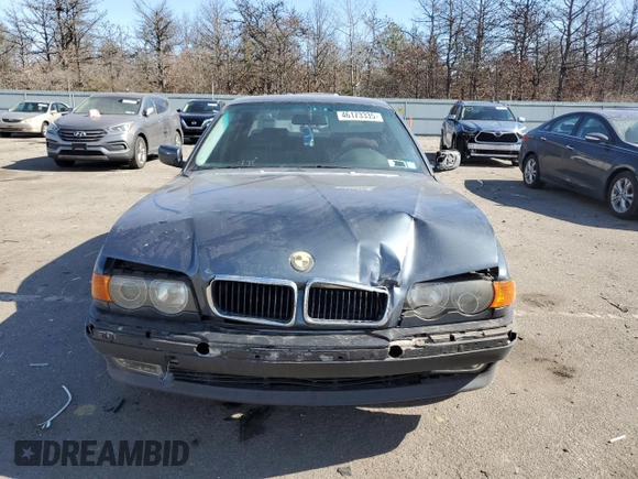 1999 BMW 7 Series 740il with VIN WBAGH8336XDP01928, listed as a Copart auction lot 46173335 with 186,943 mi miles and Salvage Title. Bid and sale history available at carsss.com. Image 5.