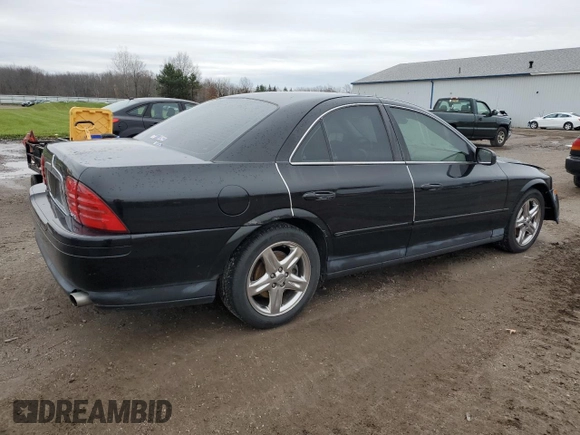 2002 Lincoln LS w/Base Pkg with VIN 1LNHM87A92Y698418, listed as a Copart auction lot 82087104 with 191,469 mi miles and Salvage Title. Bid and sale history available at carsss.com. Image 3.