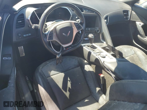 2017 Chevrolet Corvette Z06 2LZ with VIN 1G1YS2D69H5603737, listed as a Copart auction lot 73767964 with 0 mi miles and Salvage Title. Bid and sale history available at carsss.com. Image 8.