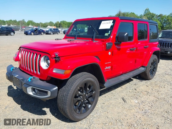 2023 Jeep Wrangler Sahara z VIN 1C4JJXP63PW568190, wystawiony jako IAAI lot #42133650 z przebiegiem 32 347 mil mil oraz . Historia ofert i sprzedaży dostępna na DreamBid. Obrazek 17.
