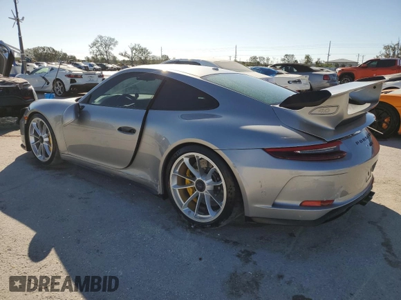2018 Porsche 911 GT3 with VIN WP0AC2A92JS174646, listed as a Copart auction lot 80359474 with Not Provided miles and Non Repairable. Bid and sale history available at DreamBid. Image 2.