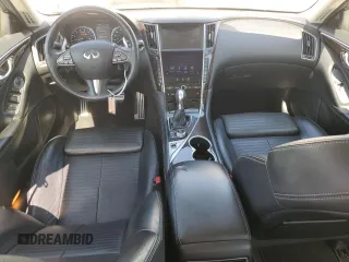 2016 Infiniti Q50 with VIN JN1EV7AR0GM340154, listed as a Copart auction lot 52594835 with 80,309 mi miles and Salvage Title. Bid and sale history available at DreamBid. Image 8.