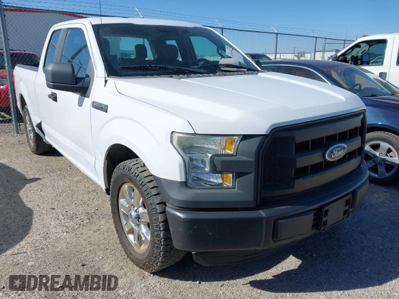 2015 Ford F-150 XL with VIN 1FTEX1C83FKE18476, listed as a IAAI auction lot 41835472 with 243,437 mi miles. Bid and sale history available at carsss.com. Image 1.