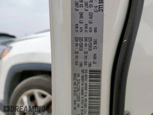 2020 Jeep Compass Limited z VIN 3C4NJCCB4LT122675, wystawiony jako Copart lot #57493495 z przebiegiem 71 533 mil mil oraz Czysty tytuł • Clean title. Historia ofert i sprzedaży dostępna na DreamBid. Obrazek 13.