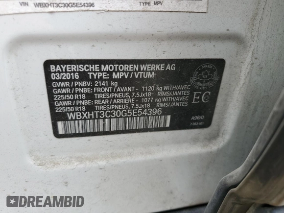 2016 BMW X1 xDrive28i z VIN WBXHT3C30G5E54396, wystawiony jako Copart lot #56042815 z przebiegiem 101 632 mil mil oraz Szkoda całkowita • Salvage title. Historia ofert i sprzedaży dostępna na DreamBid. Obrazek 14.