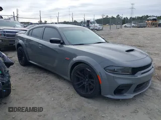 2023 Dodge Charger Scat Pack Widebody with VIN 2C3CDXGJ6PH646050, listed as a IAAI auction lot 41175513 with 7,684 mi miles and . Bid and sale history available at DreamBid. Image 13.