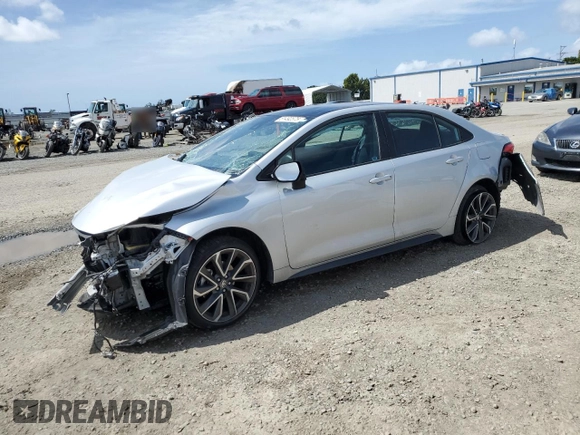 2022 Toyota Corolla SE with VIN 5YFS4MCE6NP129188, listed as a Copart auction lot 51492575 with 41,501 mi miles and Salvage Title. Bid and sale history available at DreamBid. Image 1.