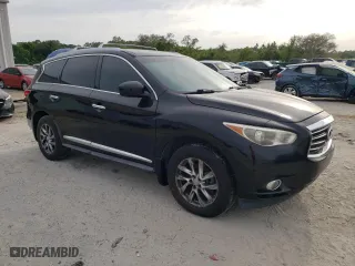 2013 Infiniti JX35 with VIN 5N1AL0MN1DC343627, listed as a Copart auction lot 53894695 with 0 mi miles and Clean Title. Bid and sale history available at carsss.com. Image 4.