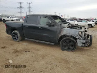2019 Ram 1500 Big Horn/Lone Star with VIN 1C6SRFFT2KN637617, listed as a Copart auction lot 50555135 with 0 mi miles and Salvage Title. Bid and sale history available at carsss.com. Image 4.