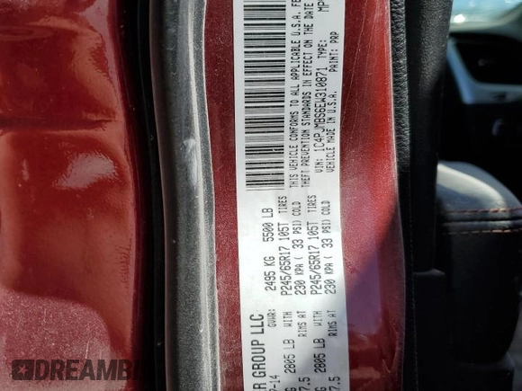 2014 Jeep Cherokee Trailhawk with VIN 1C4PJMBS6EW310871, listed as a Copart auction lot 49439665 with 0 mi miles and Salvage Title. Bid and sale history available at carsss.com. Image 16.