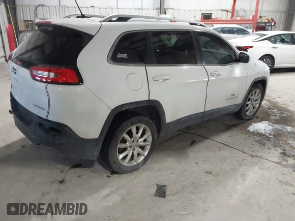 2014 Jeep Cherokee Limited with VIN 1C4PJLDS3EW283569, listed as a IAAI auction lot 41589298 with 128,307 mi miles. Bid and sale history available at carsss.com. Image 4.