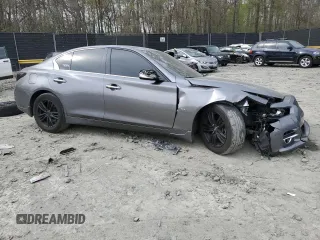 2014 Infiniti Q50 Premium with VIN JN1BV7AP2EM674992, listed as a Copart auction lot 52479915 with 220,813 mi miles and Salvage Title. Bid and sale history available at carsss.com. Image 4.