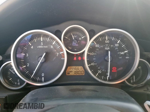 2006 Mazda MX-5 Miata Grand Touring with VIN JM1NC25F860107442, listed as a Copart auction lot 47241795 with 144,661 mi miles and Salvage title. Bid and sale history available at DreamBid. Image 9.