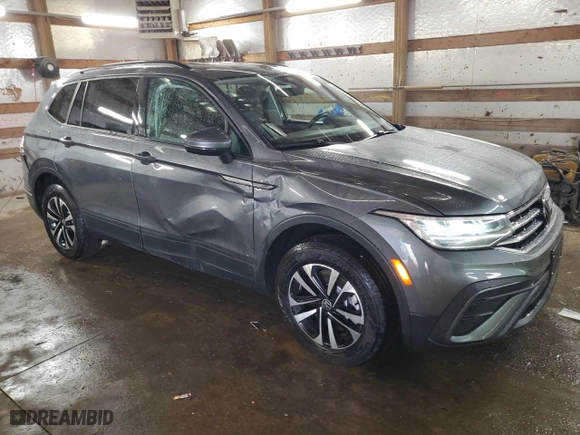 2024 Volkswagen Tiguan S with VIN 3VVFB7AX7RM184681, listed as a Copart auction lot 44536735 with 0 mi miles and Salvage Title. Bid and sale history available at carsss.com. Image 4.