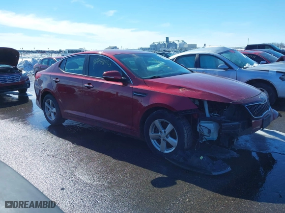 2015 Kia Optima LX with VIN 5XXGM4A79FG517679, listed as a IAAI auction lot 41748023 with 125,666 mi miles. Bid and sale history available at carsss.com. Image 14.