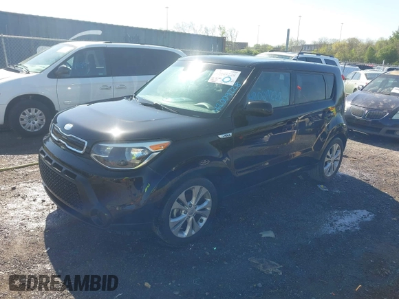 2015 Kia Soul + with VIN KNDJP3A56F7132174, listed as a IAAI auction lot 42009228 with 218,441 mi miles. Bid and sale history available at carsss.com. Image 2.
